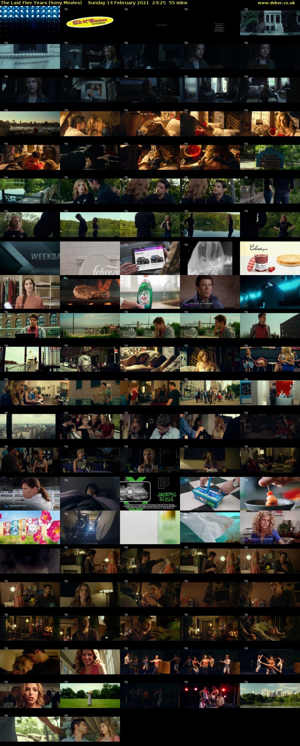 The Last Five Years (Sony Movies) Sunday 14 February 2021 23:25 - 00:20
