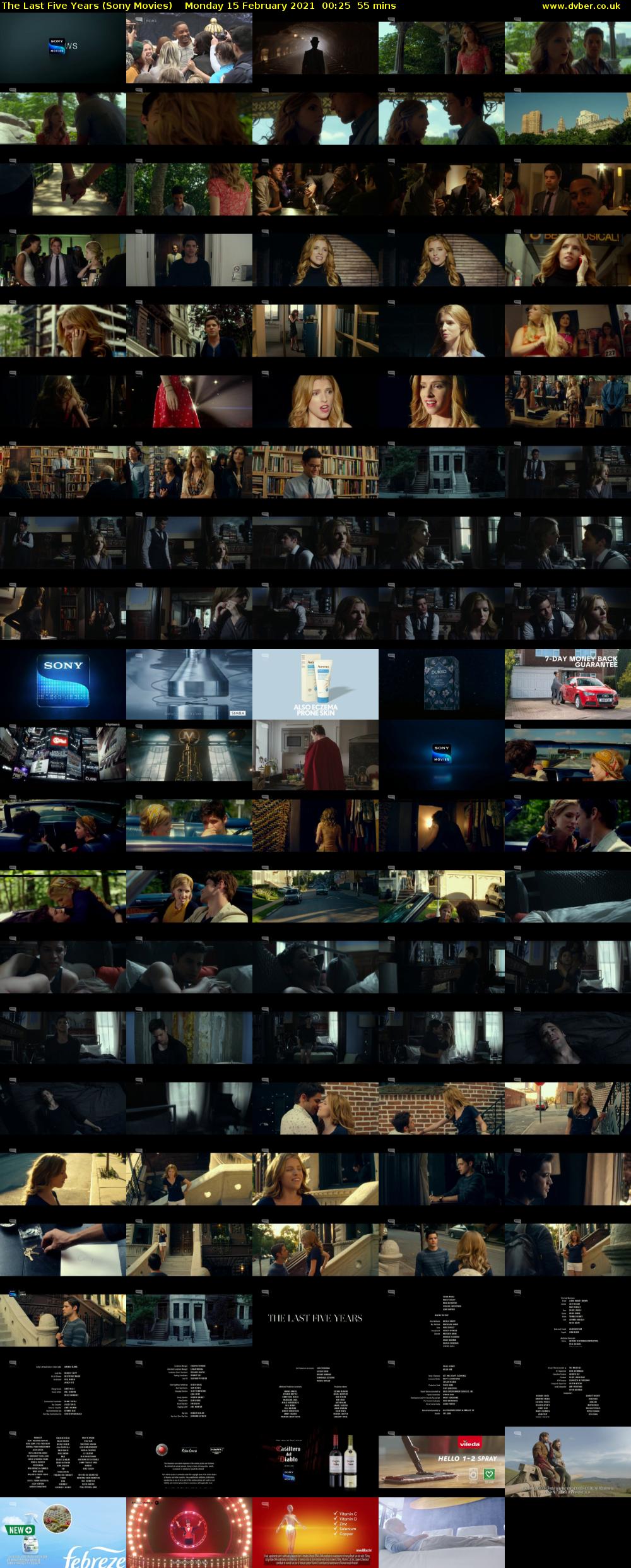 The Last Five Years (Sony Movies) Monday 15 February 2021 00:25 - 01:20