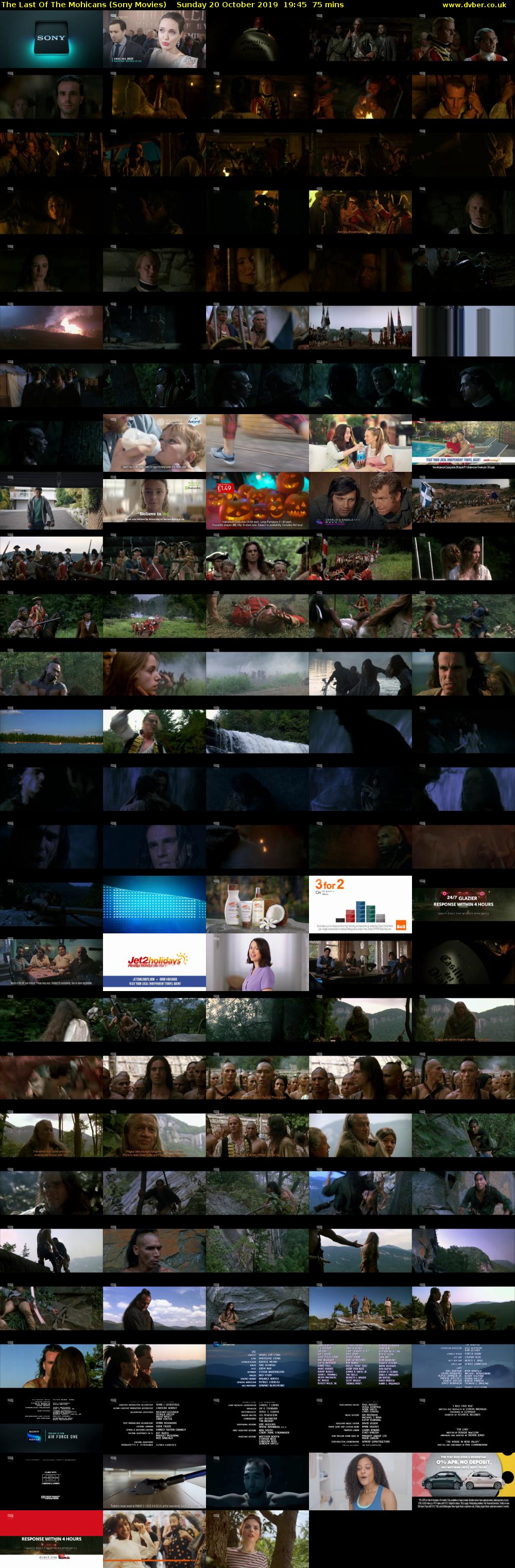 The Last Of The Mohicans (Sony Movies) Sunday 20 October 2019 19:45 - 21:00