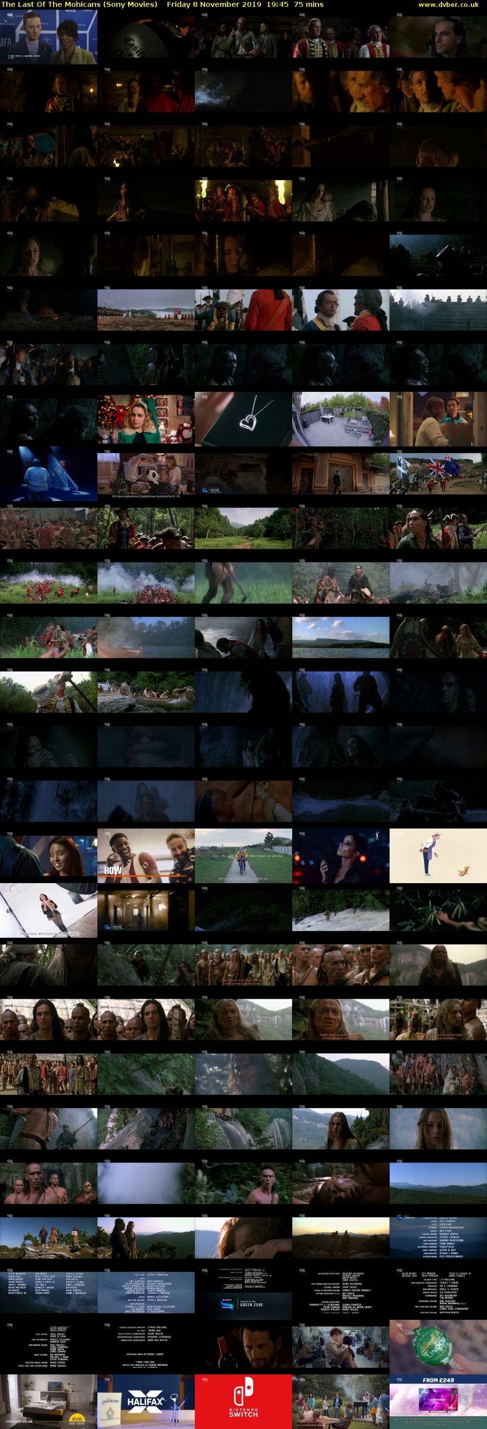 The Last Of The Mohicans (Sony Movies) Friday 8 November 2019 19:45 - 21:00