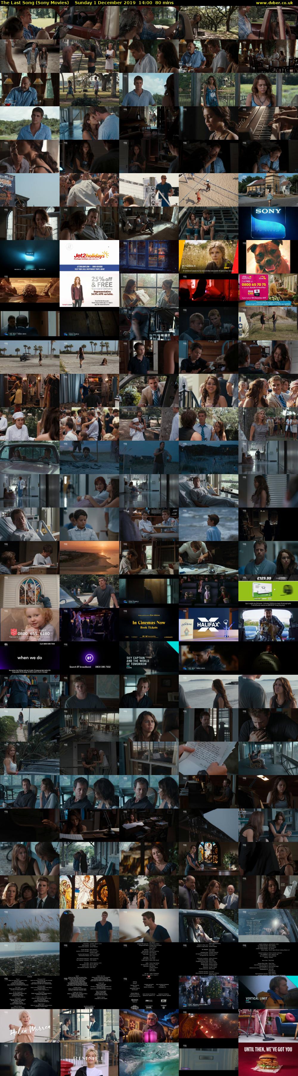The Last Song (Sony Movies) Sunday 1 December 2019 14:00 - 15:20