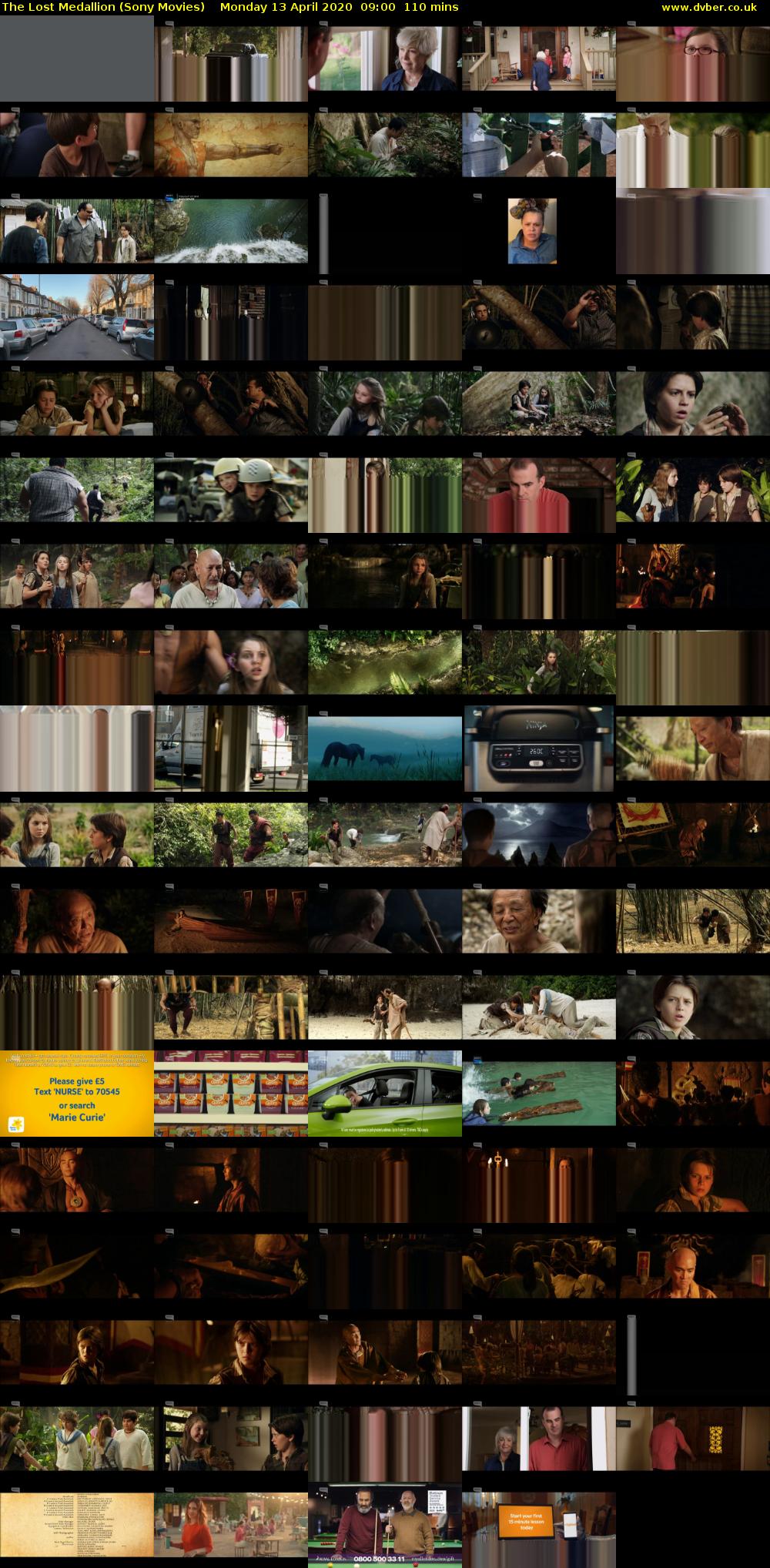 The Lost Medallion (Sony Movies) Monday 13 April 2020 09:00 - 10:50
