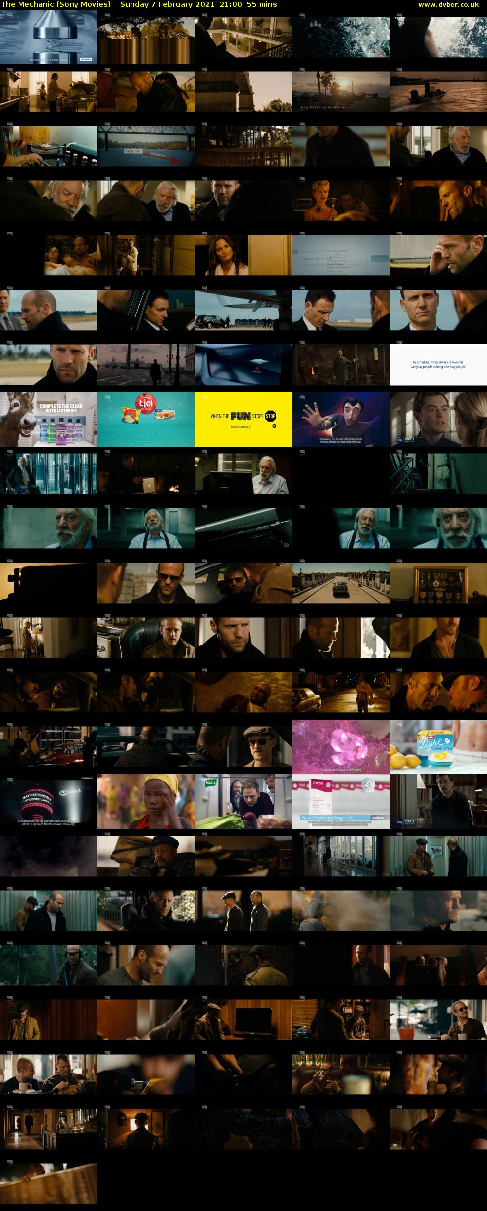 The Mechanic (Sony Movies) Sunday 7 February 2021 21:00 - 21:55