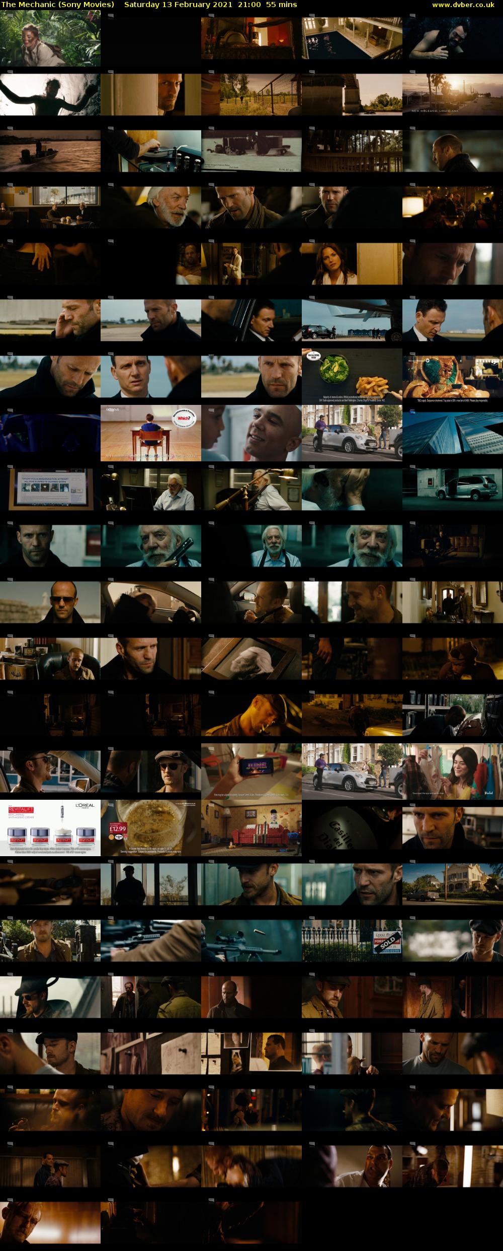 The Mechanic (Sony Movies) Saturday 13 February 2021 21:00 - 21:55