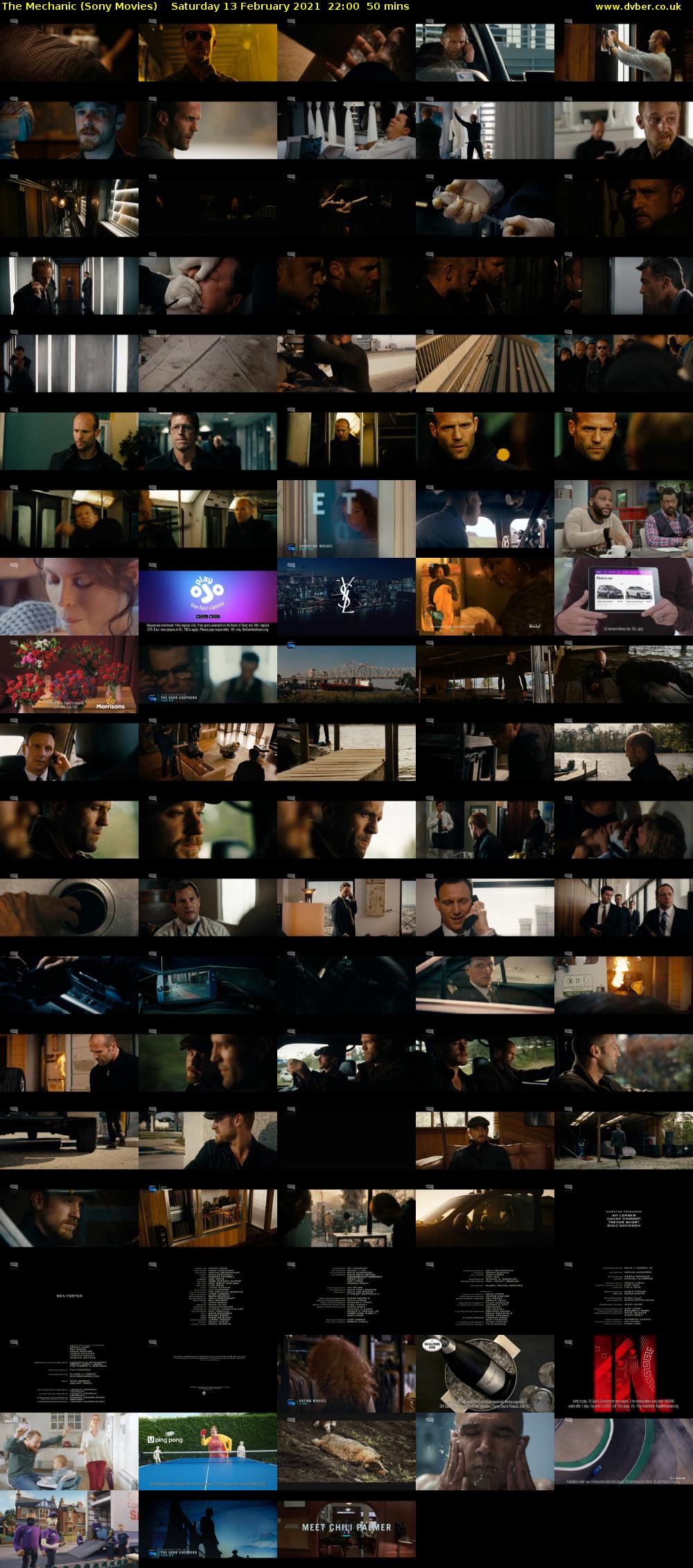The Mechanic (Sony Movies) Saturday 13 February 2021 22:00 - 22:50