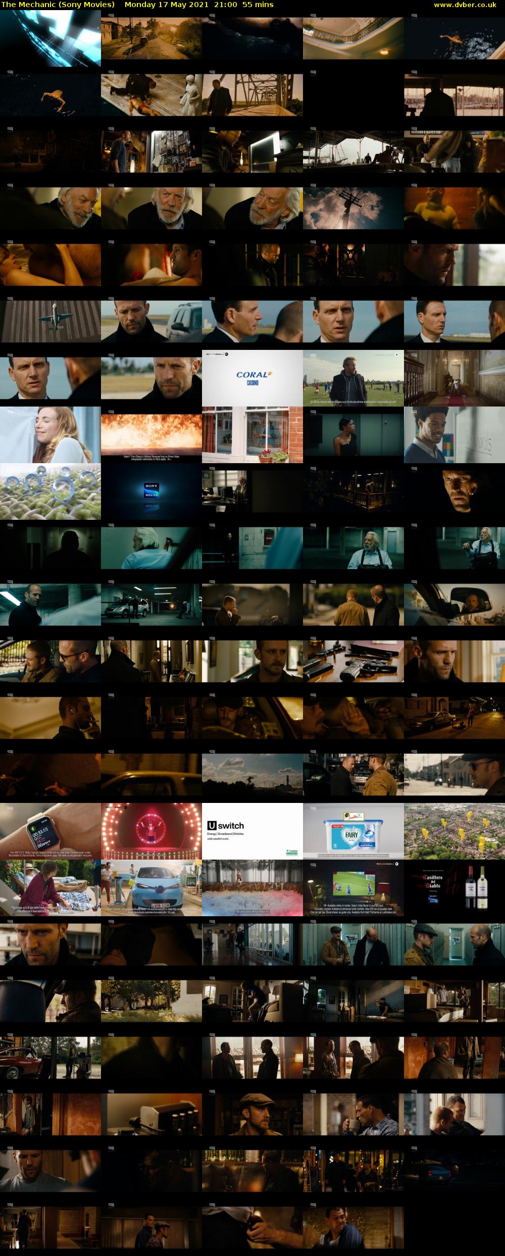 The Mechanic (Sony Movies) Monday 17 May 2021 21:00 - 21:55
