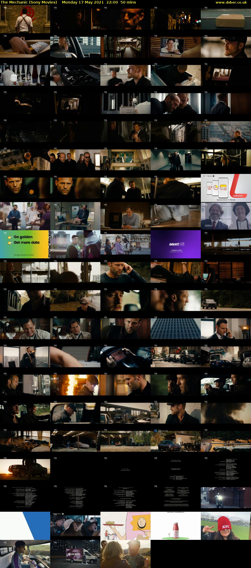 The Mechanic (Sony Movies) Monday 17 May 2021 22:00 - 22:50