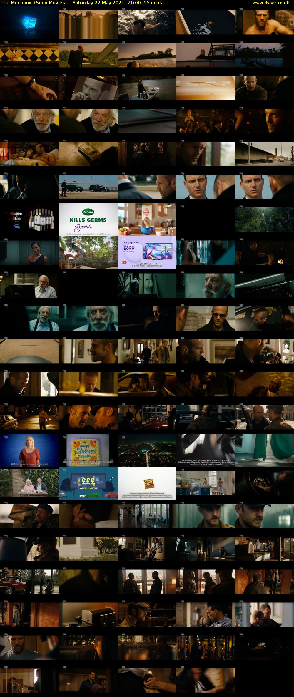 The Mechanic (Sony Movies) Saturday 22 May 2021 21:00 - 21:55