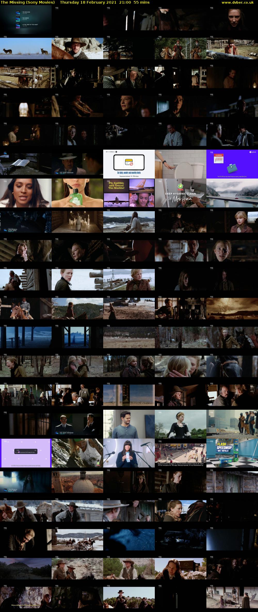 The Missing (Sony Movies) Thursday 18 February 2021 21:00 - 21:55