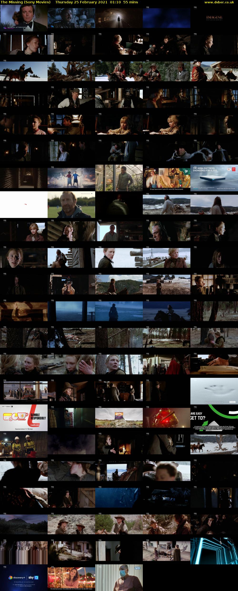 The Missing (Sony Movies) Thursday 25 February 2021 01:10 - 02:05