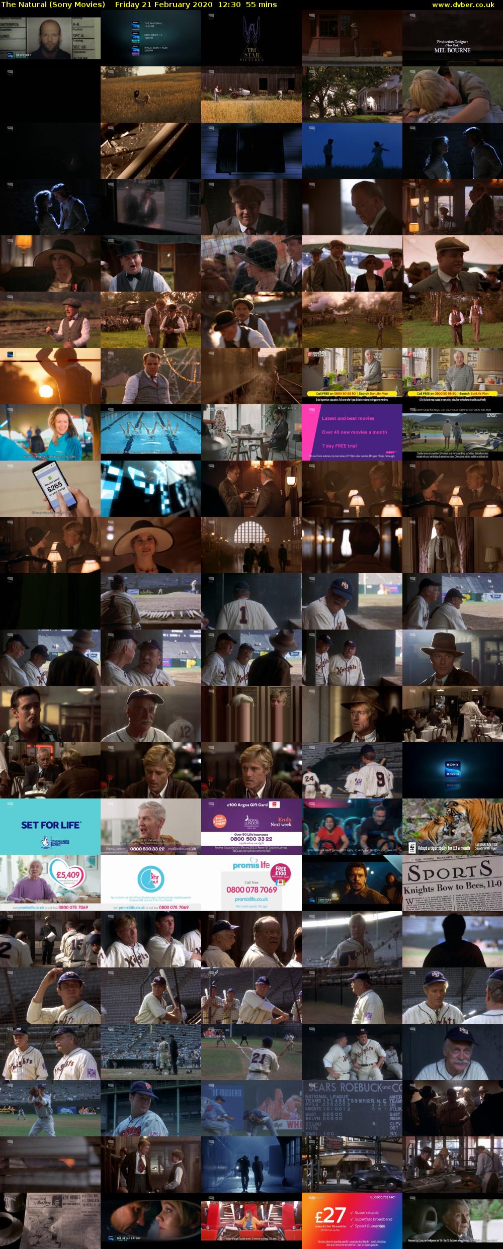 The Natural (Sony Movies) Friday 21 February 2020 12:30 - 13:25