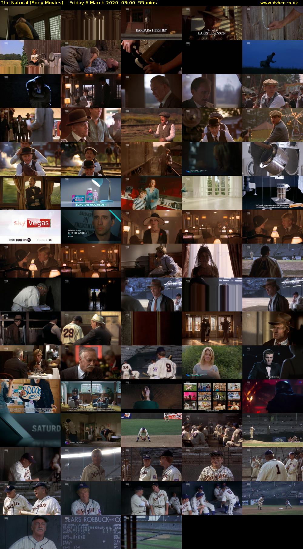 The Natural (Sony Movies) Friday 6 March 2020 03:00 - 03:55