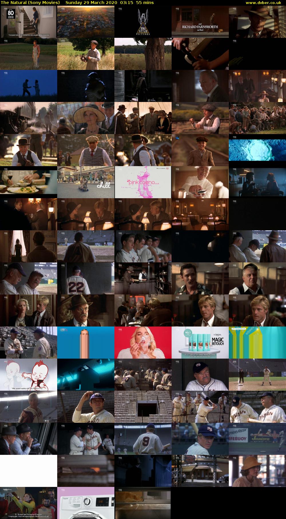 The Natural (Sony Movies) Sunday 29 March 2020 03:15 - 04:10