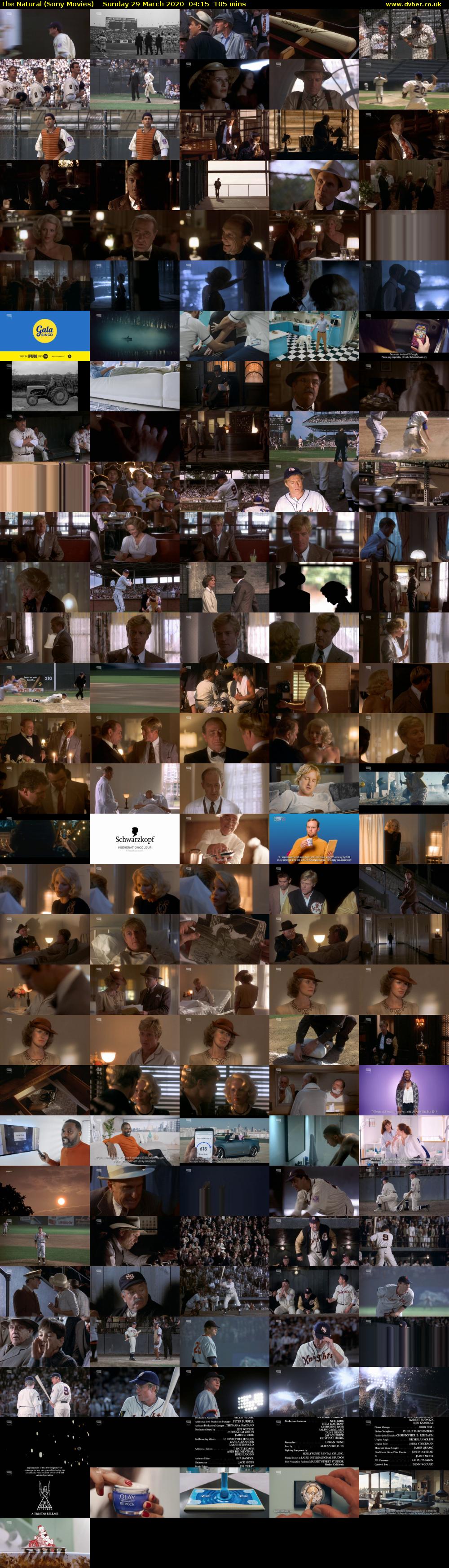 The Natural (Sony Movies) Sunday 29 March 2020 04:15 - 06:00