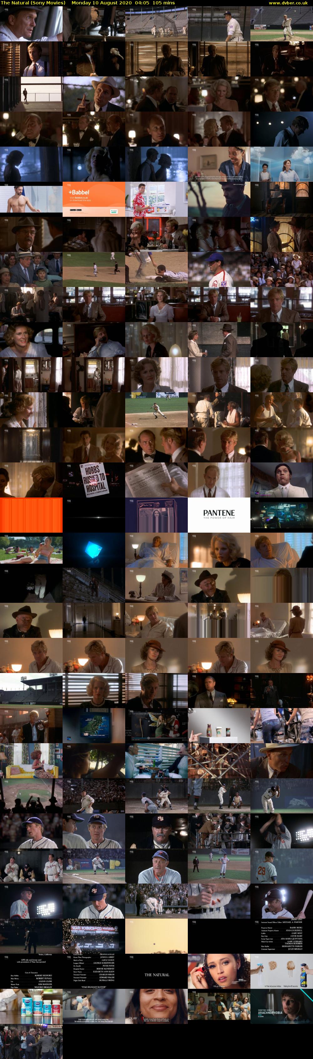 The Natural (Sony Movies) Monday 10 August 2020 04:05 - 05:50
