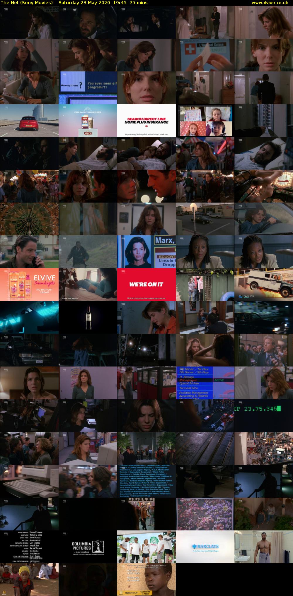 The Net (Sony Movies) Saturday 23 May 2020 19:45 - 21:00