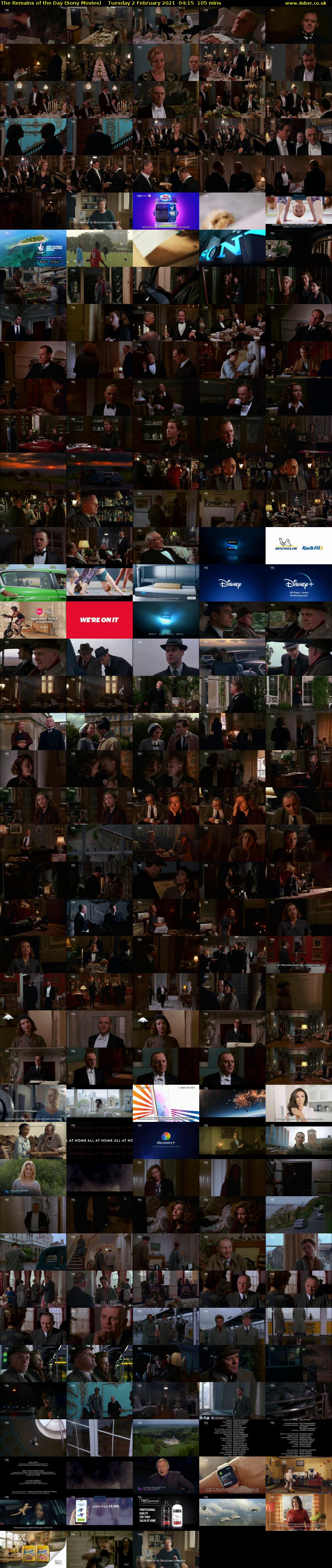 The Remains of the Day (Sony Movies) Tuesday 2 February 2021 04:15 - 06:00