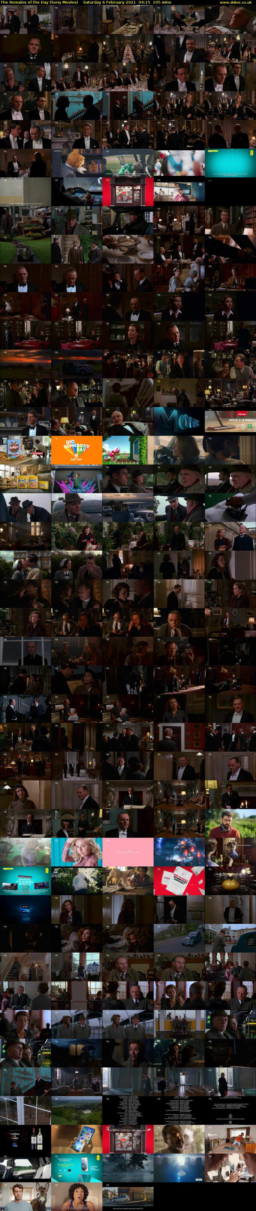 The Remains of the Day (Sony Movies) Saturday 6 February 2021 04:15 - 06:00