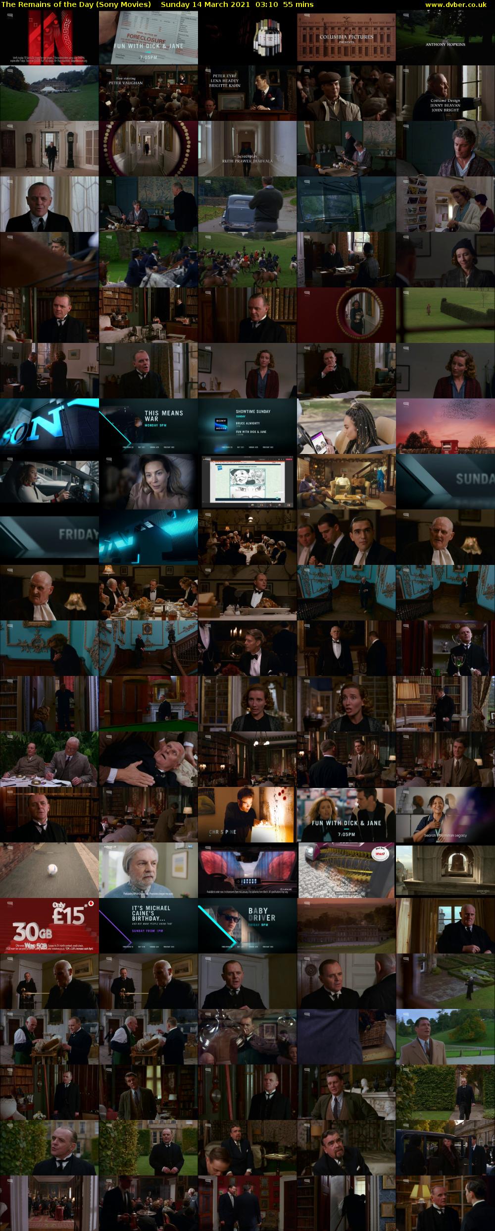 The Remains of the Day (Sony Movies) Sunday 14 March 2021 03:10 - 04:05