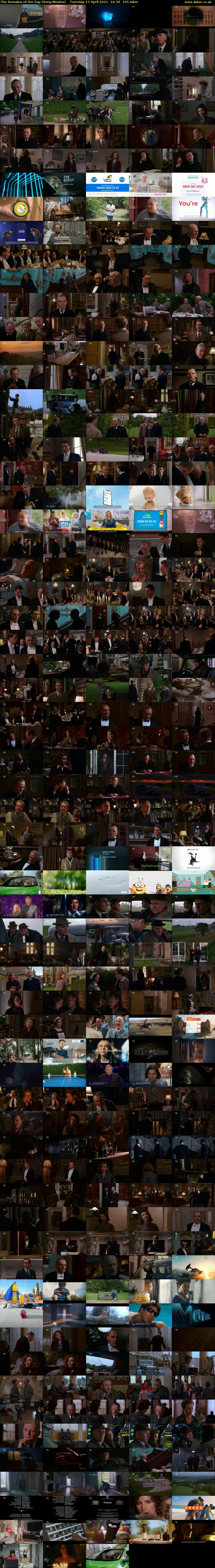 The Remains of the Day (Sony Movies) Tuesday 27 April 2021 16:30 - 19:15