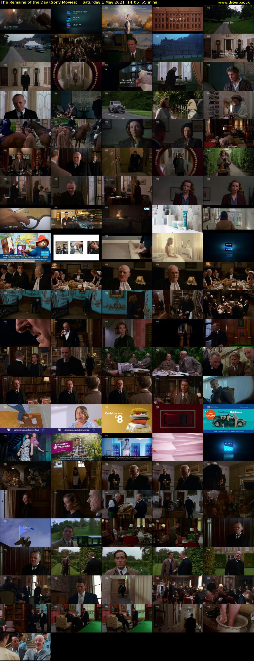 The Remains of the Day (Sony Movies) Saturday 1 May 2021 14:05 - 15:00