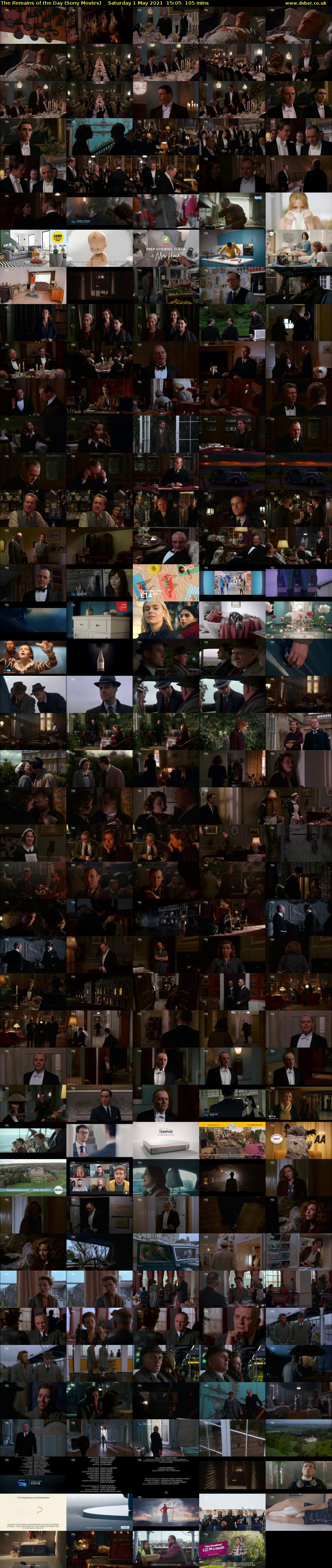 The Remains of the Day (Sony Movies) Saturday 1 May 2021 15:05 - 16:50