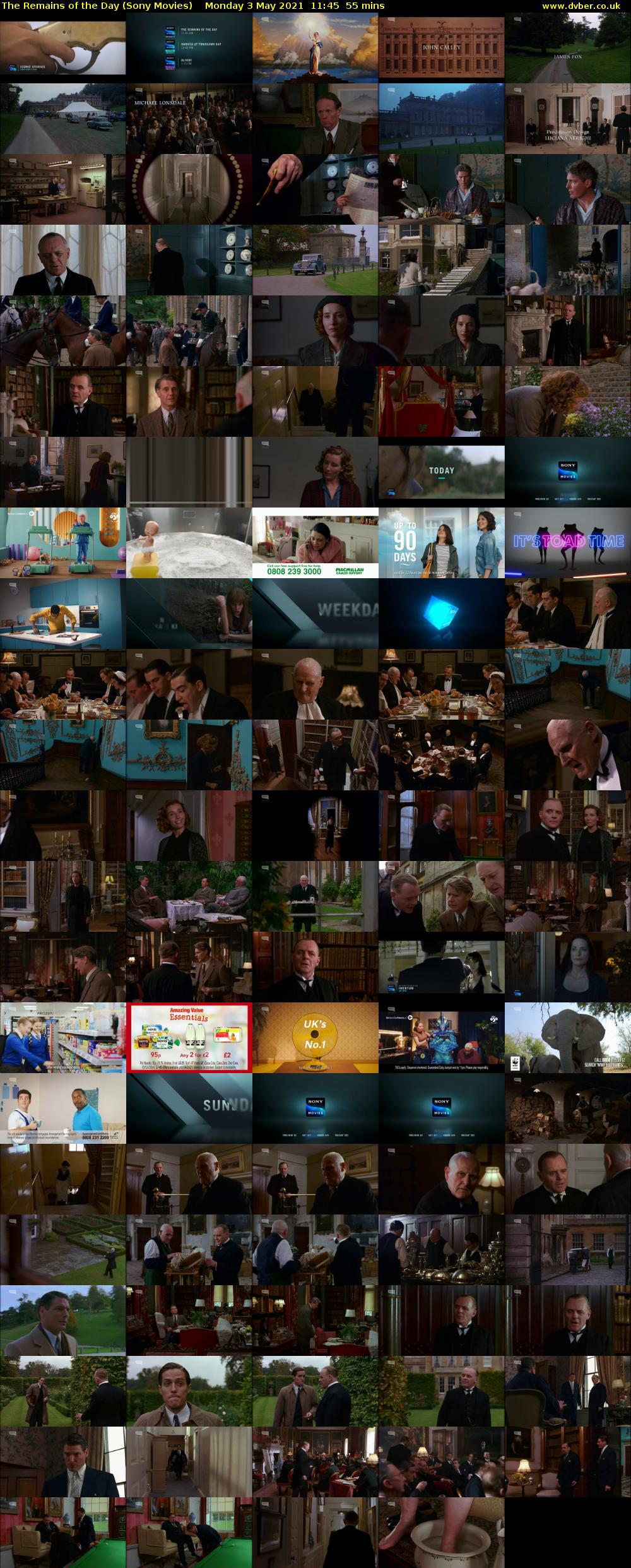 The Remains of the Day (Sony Movies) Monday 3 May 2021 11:45 - 12:40