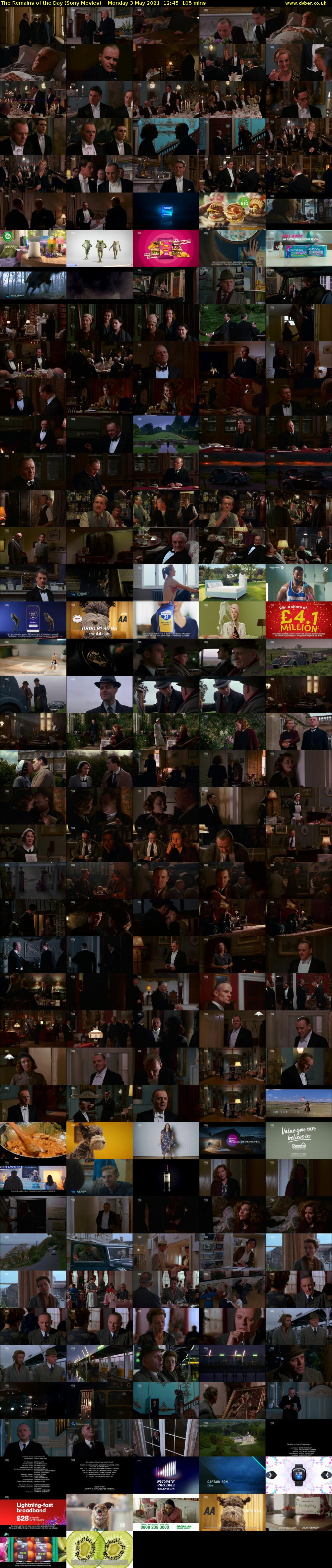 The Remains of the Day (Sony Movies) Monday 3 May 2021 12:45 - 14:30