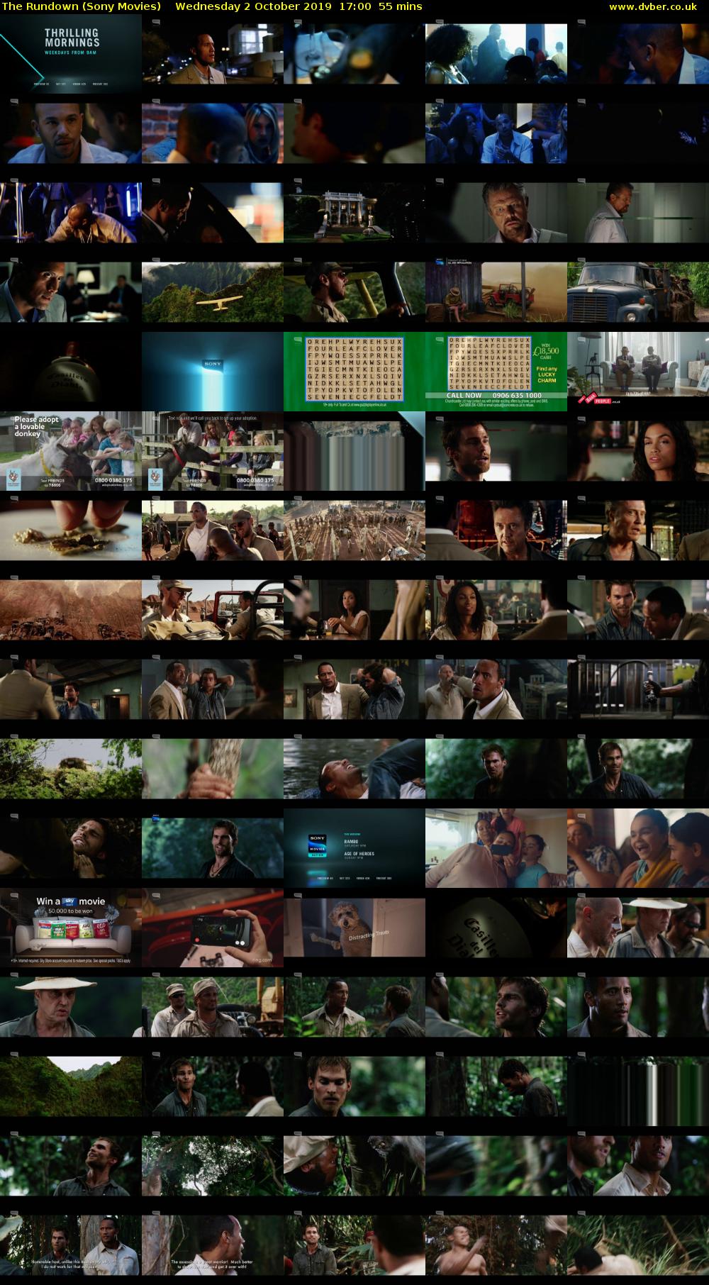 The Rundown (Sony Movies) Wednesday 2 October 2019 17:00 - 17:55