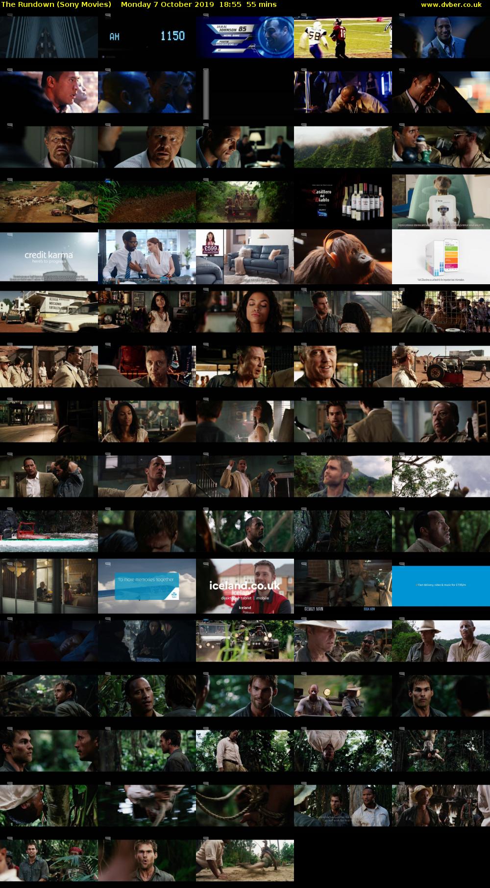 The Rundown (Sony Movies) Monday 7 October 2019 18:55 - 19:50