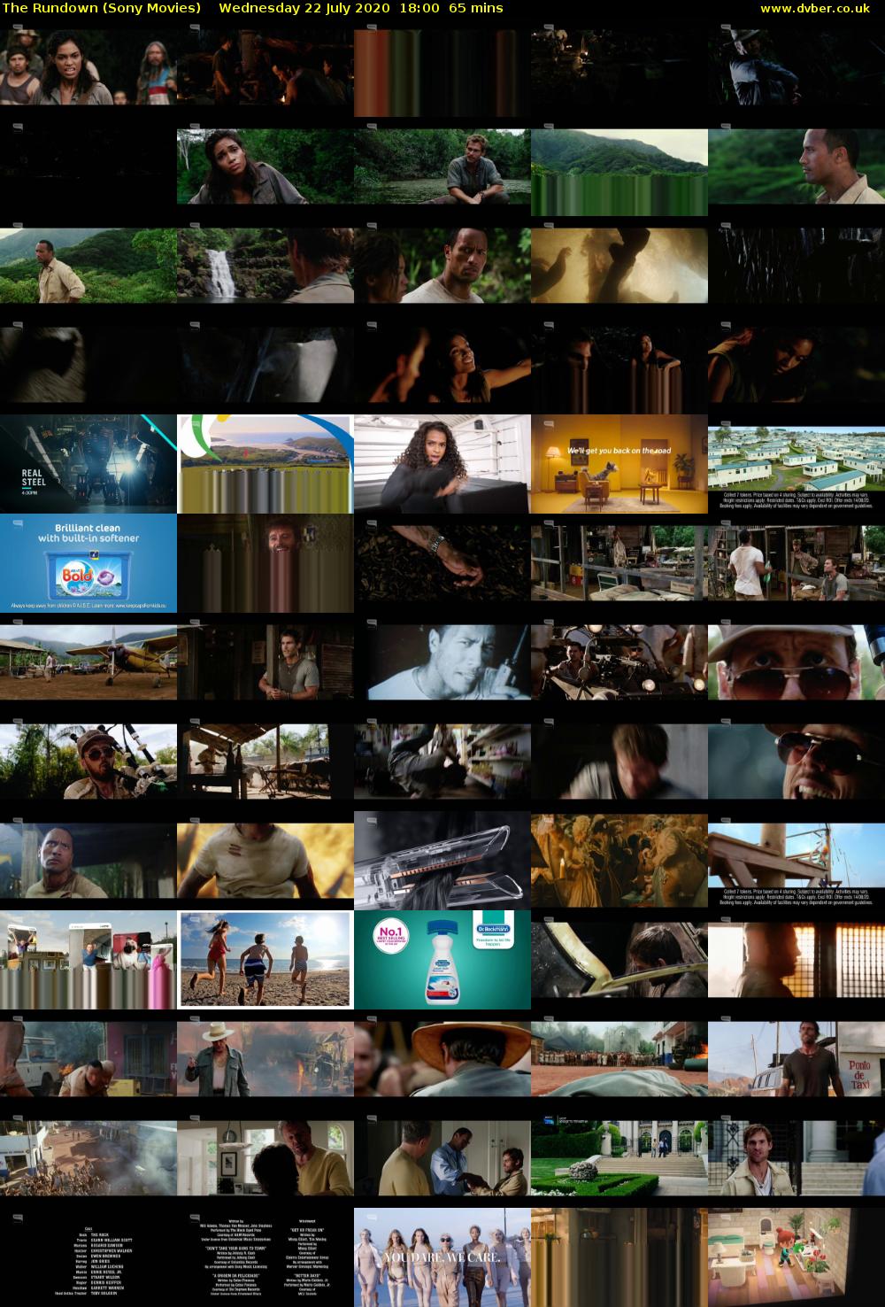 The Rundown (Sony Movies) Wednesday 22 July 2020 18:00 - 19:05
