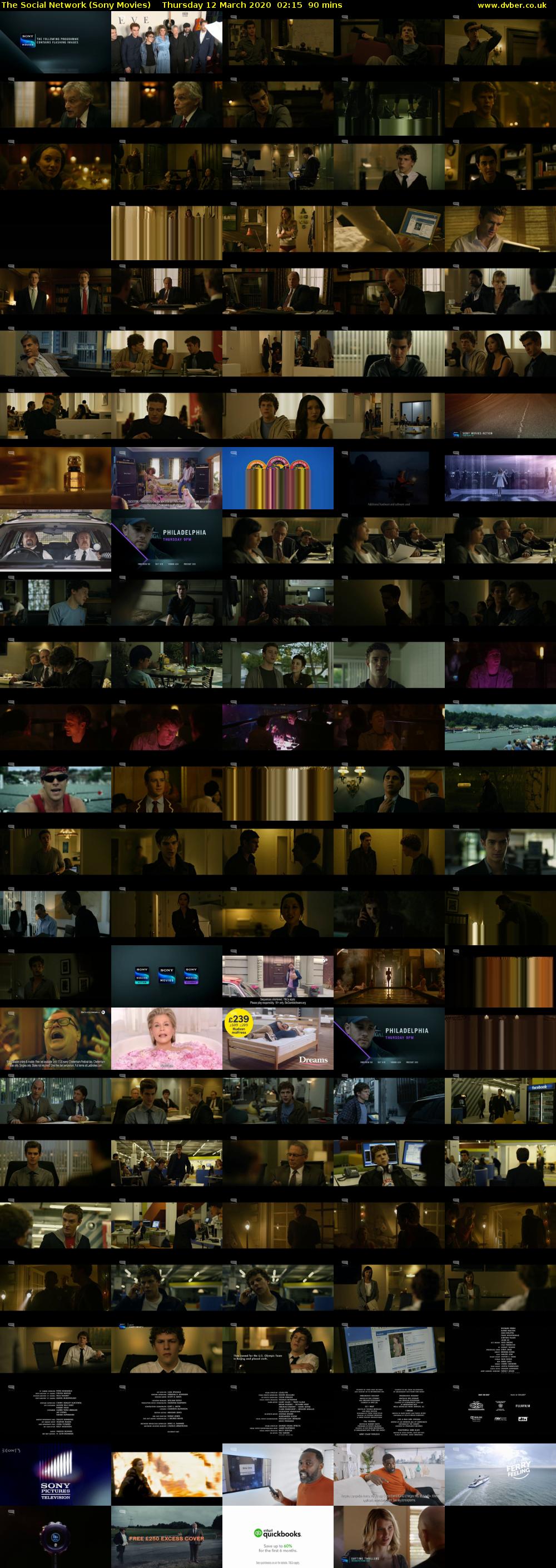 The Social Network (Sony Movies) Thursday 12 March 2020 02:15 - 03:45