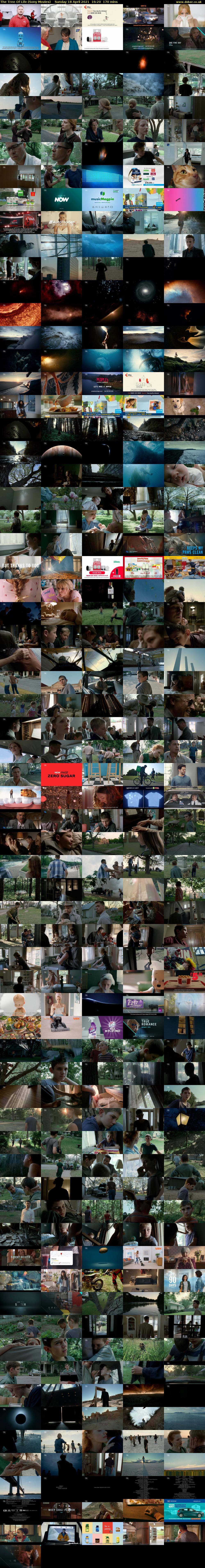 The Tree Of Life (Sony Movies) Sunday 18 April 2021 16:20 - 19:10