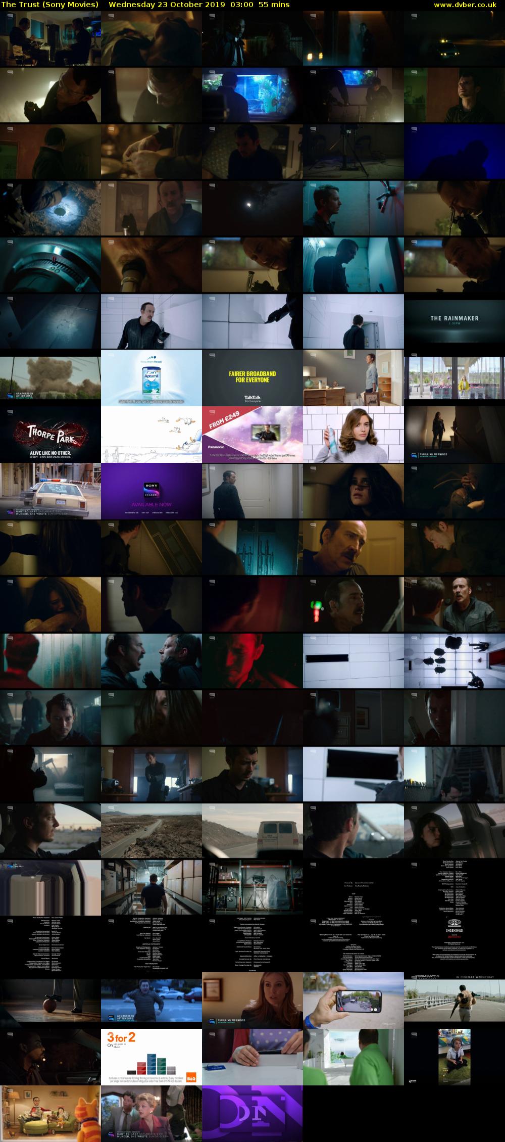 The Trust (Sony Movies) Wednesday 23 October 2019 03:00 - 03:55