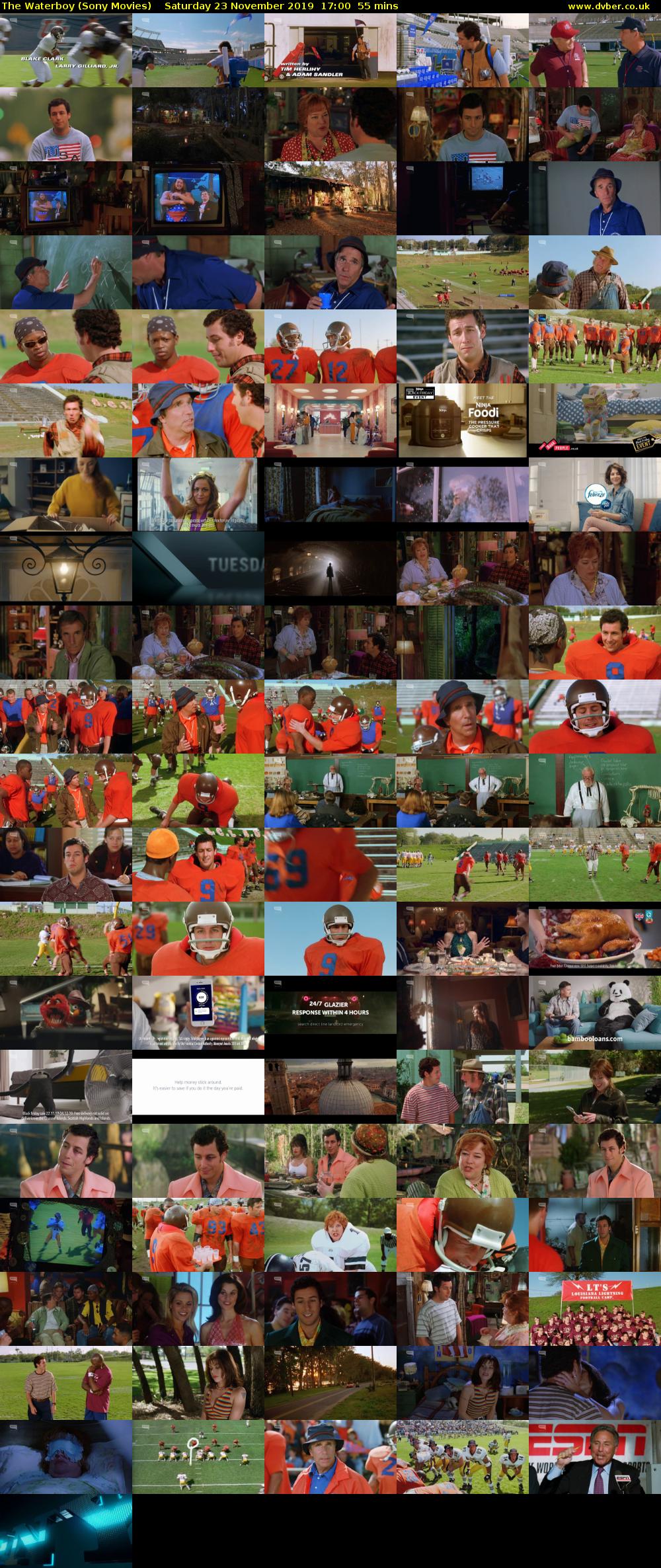 The Waterboy (Sony Movies) Saturday 23 November 2019 17:00 - 17:55