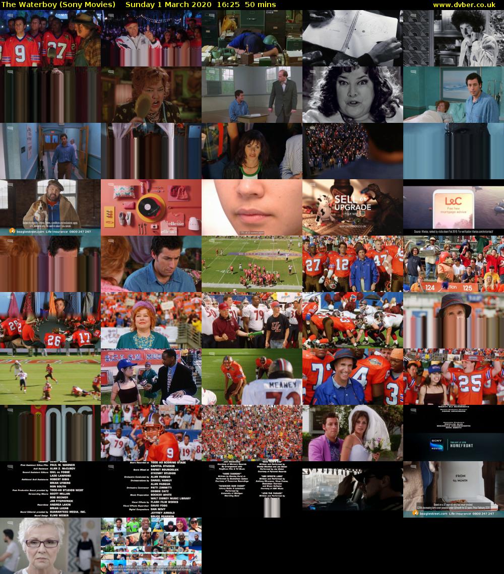 The Waterboy (Sony Movies) Sunday 1 March 2020 16:25 - 17:15