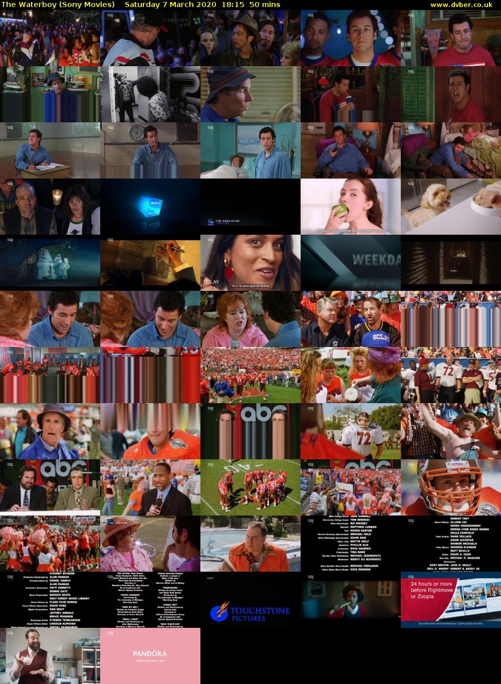 The Waterboy (Sony Movies) Saturday 7 March 2020 18:15 - 19:05