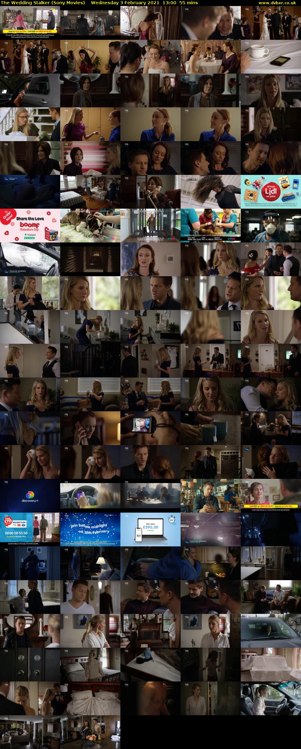 The Wedding Stalker (Sony Movies) Wednesday 3 February 2021 13:00 - 13:55