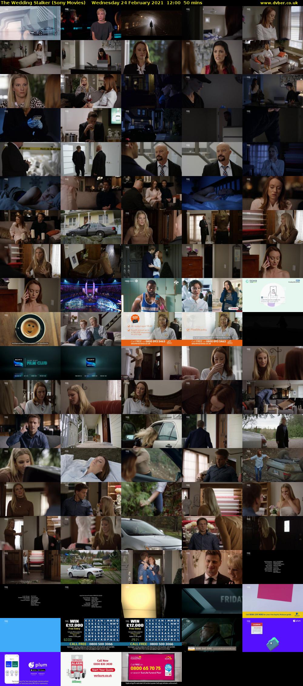The Wedding Stalker (Sony Movies) Wednesday 24 February 2021 12:00 - 12:50