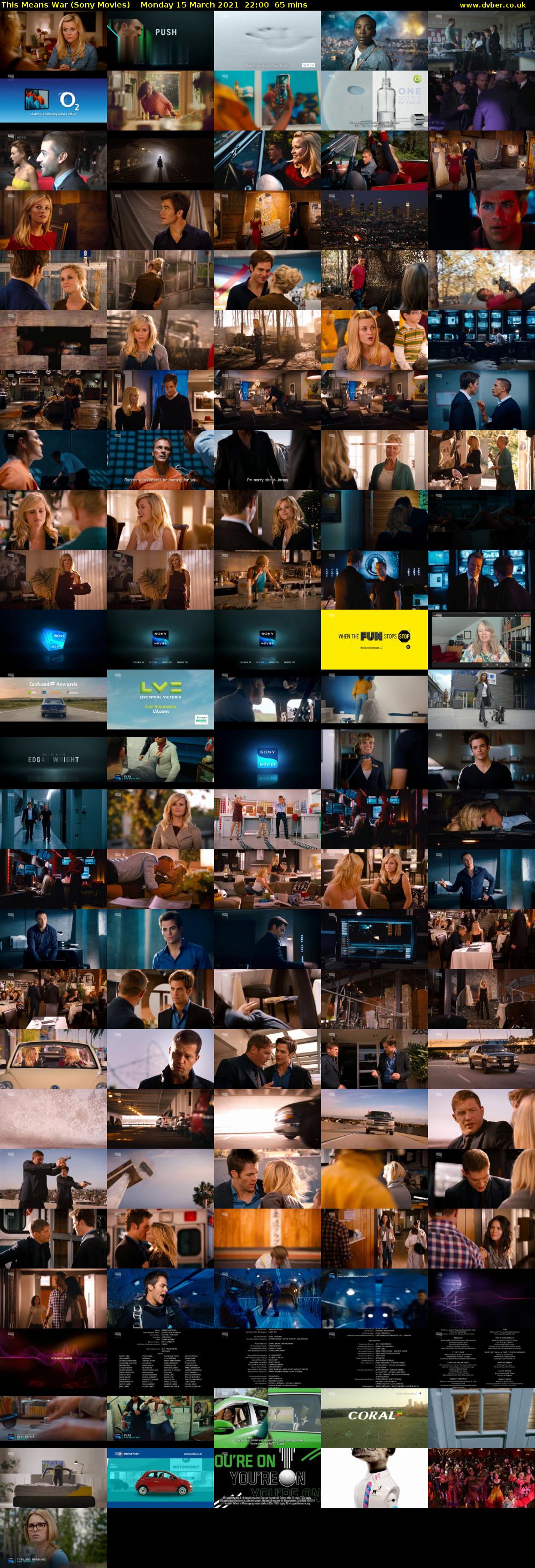This Means War (Sony Movies) Monday 15 March 2021 22:00 - 23:05