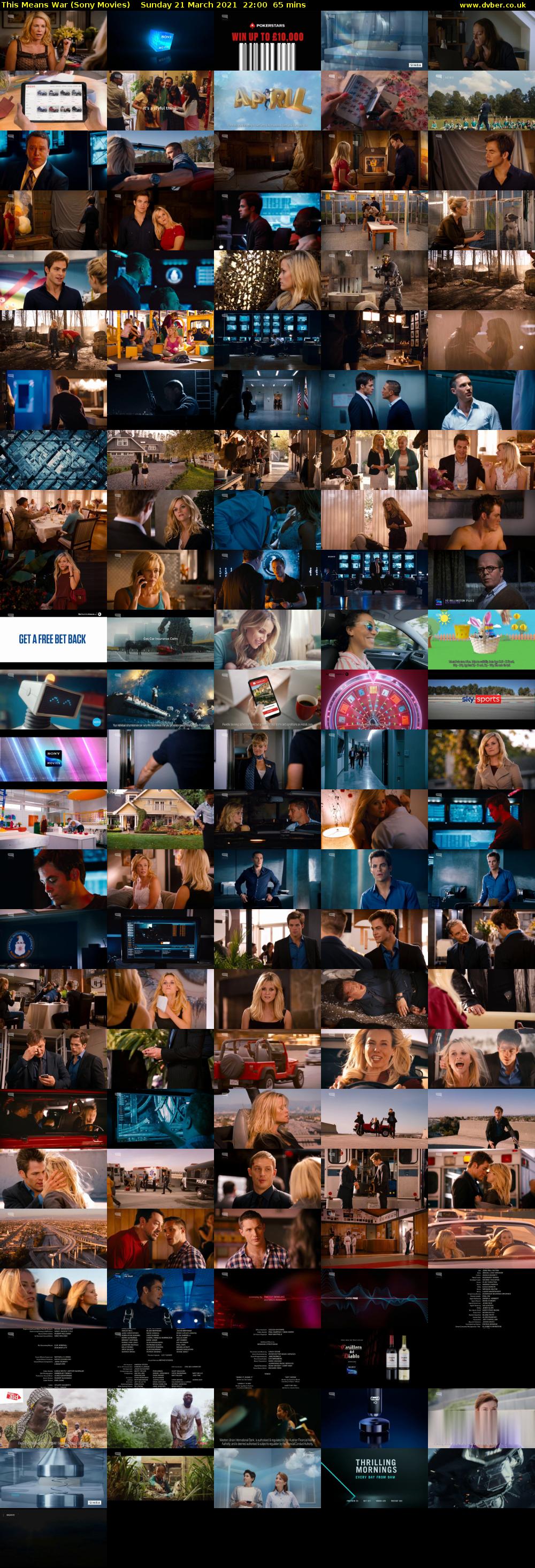 This Means War (Sony Movies) Sunday 21 March 2021 22:00 - 23:05