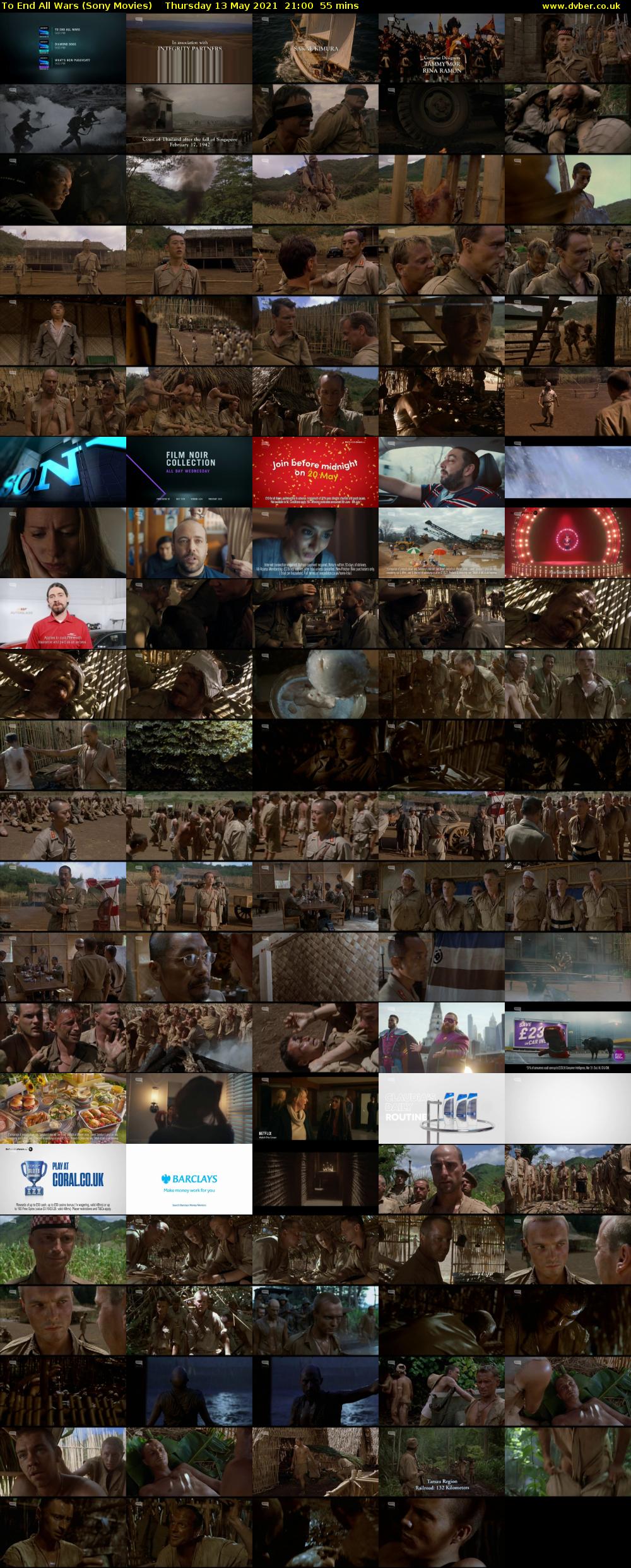 To End All Wars (Sony Movies) Thursday 13 May 2021 21:00 - 21:55