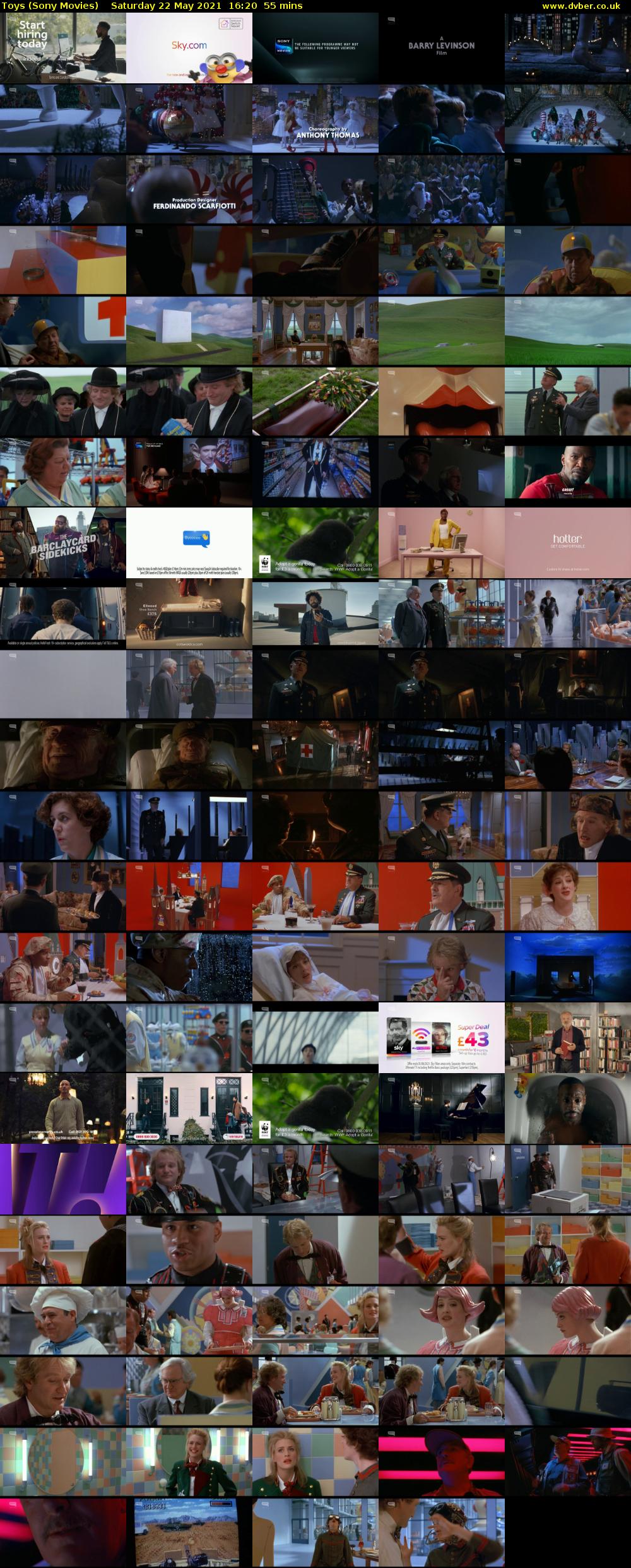 Toys (Sony Movies) Saturday 22 May 2021 16:20 - 17:15
