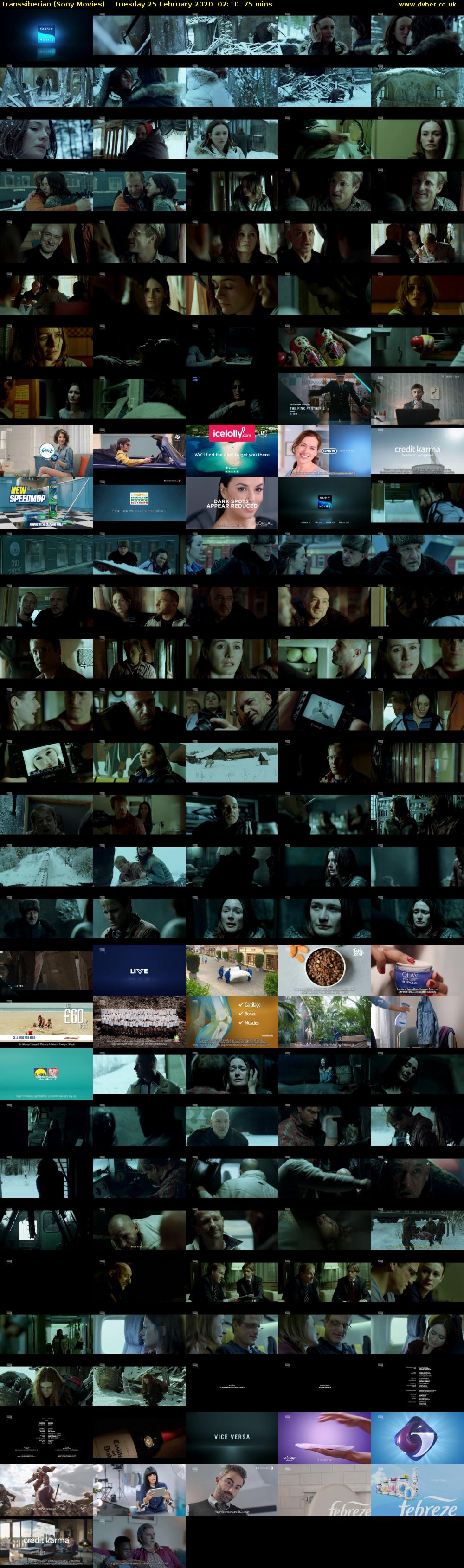 Transsiberian (Sony Movies) Tuesday 25 February 2020 02:10 - 03:25
