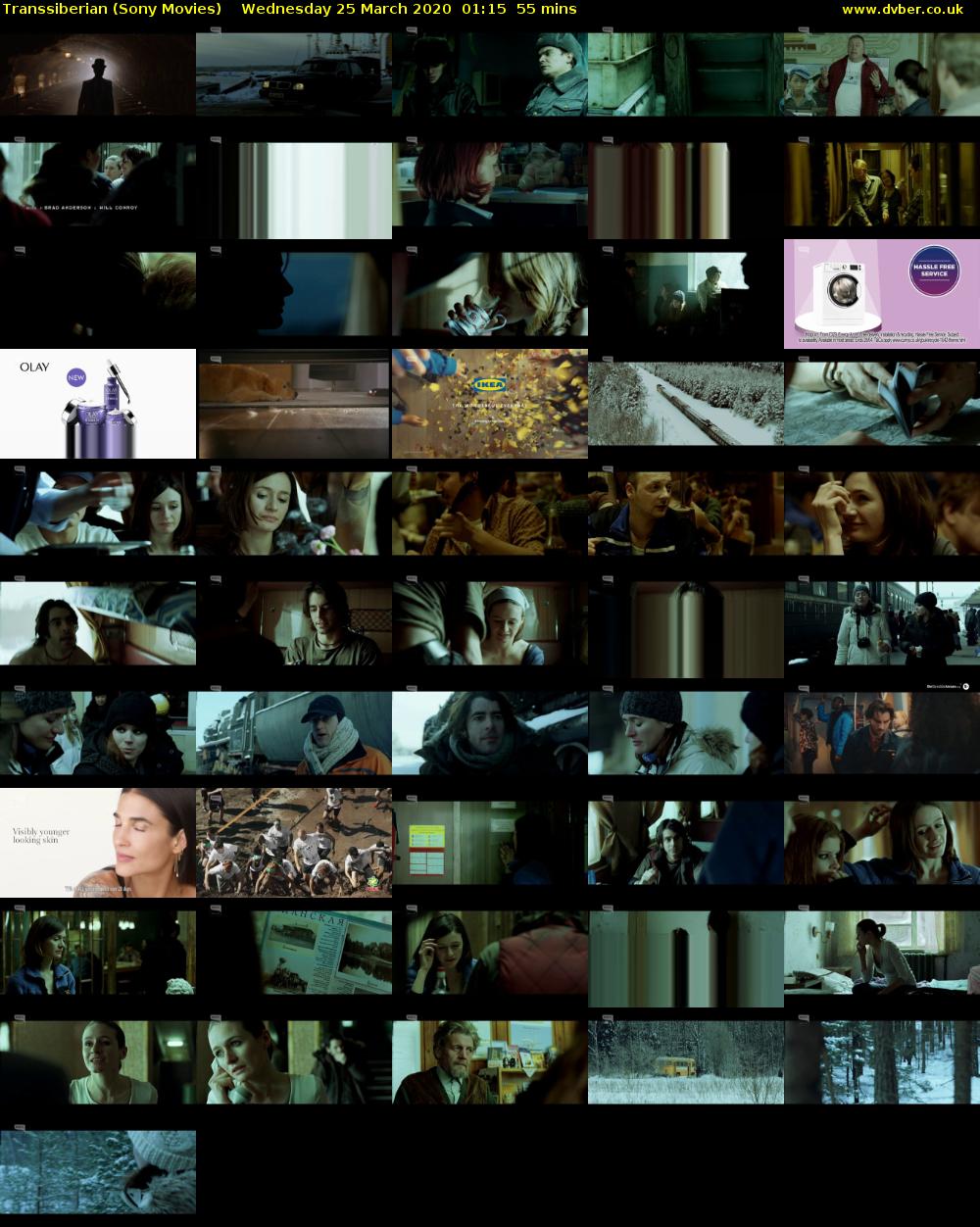 Transsiberian (Sony Movies) Wednesday 25 March 2020 01:15 - 02:10