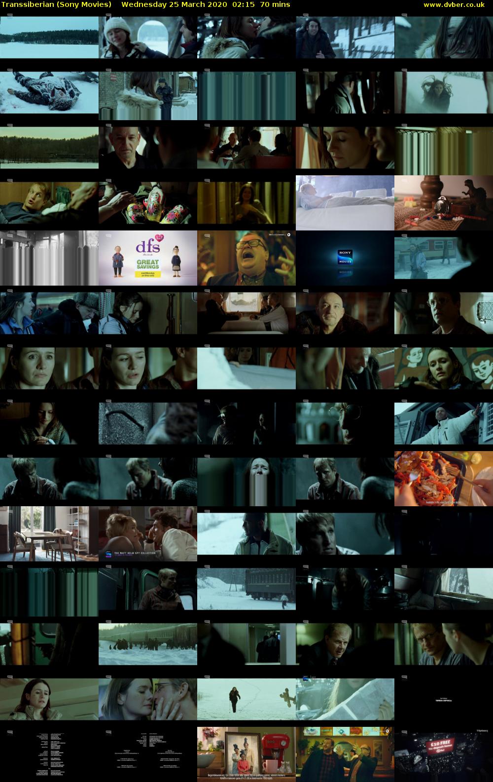 Transsiberian (Sony Movies) Wednesday 25 March 2020 02:15 - 03:25
