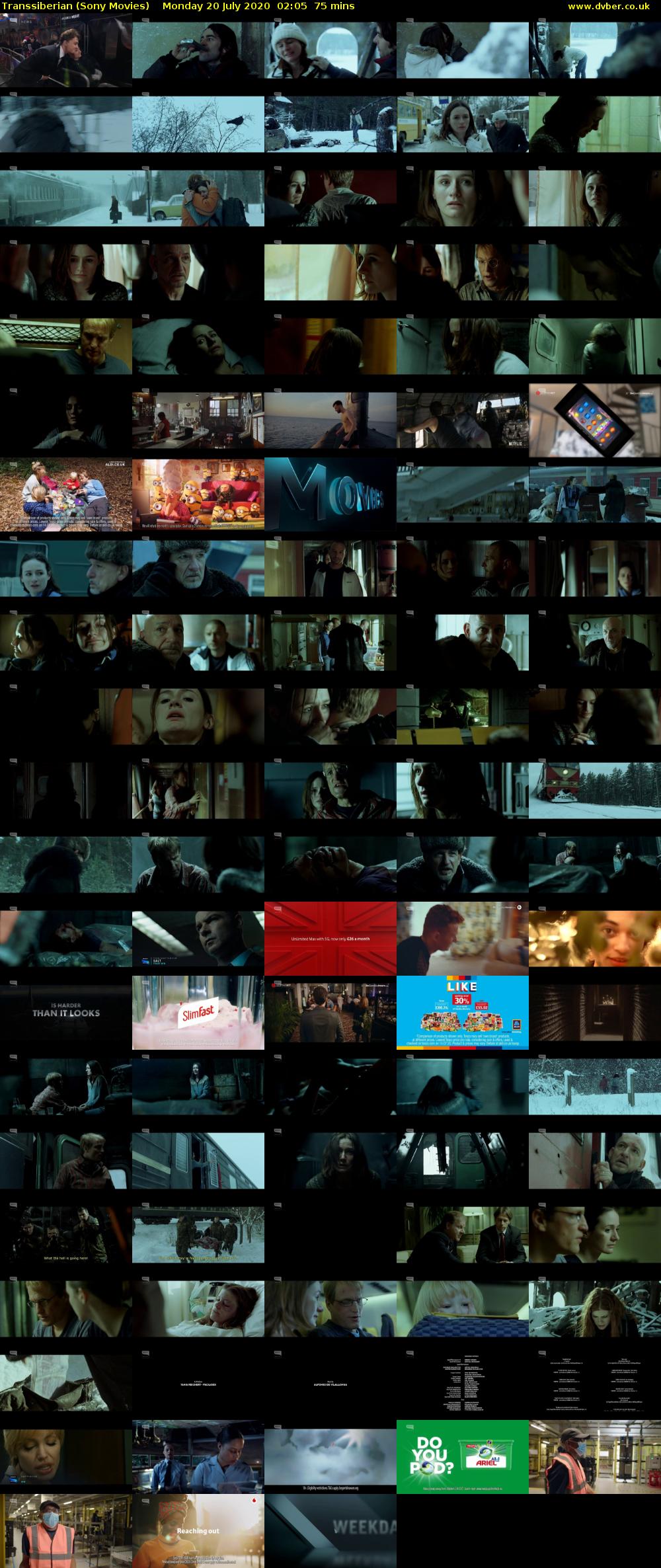 Transsiberian (Sony Movies) Monday 20 July 2020 02:05 - 03:20