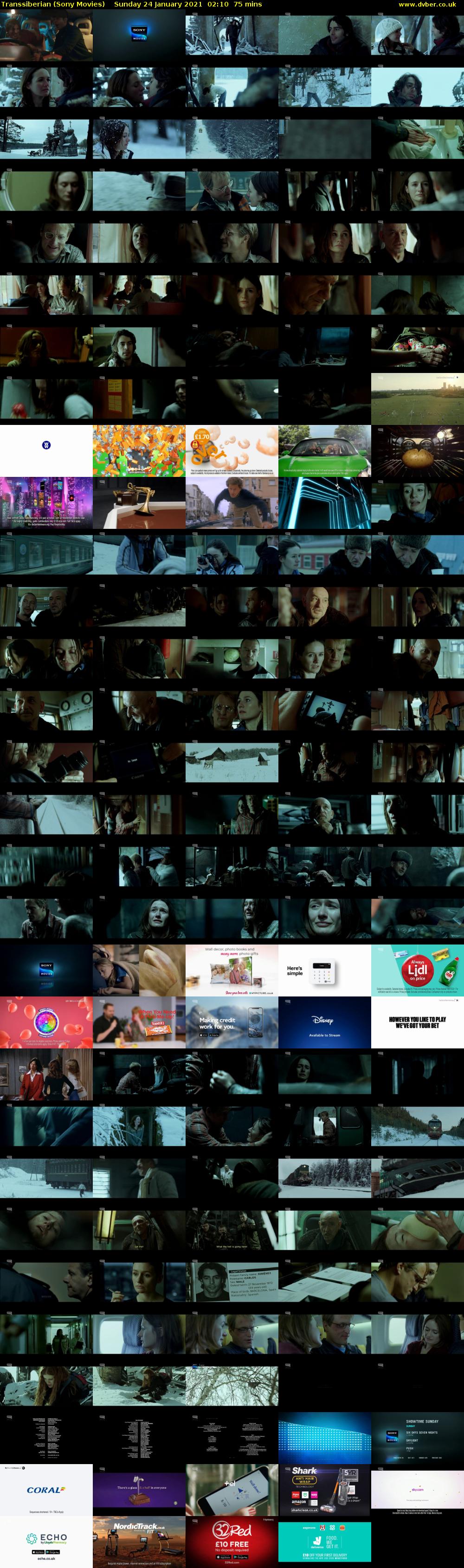 Transsiberian (Sony Movies) Sunday 24 January 2021 02:10 - 03:25