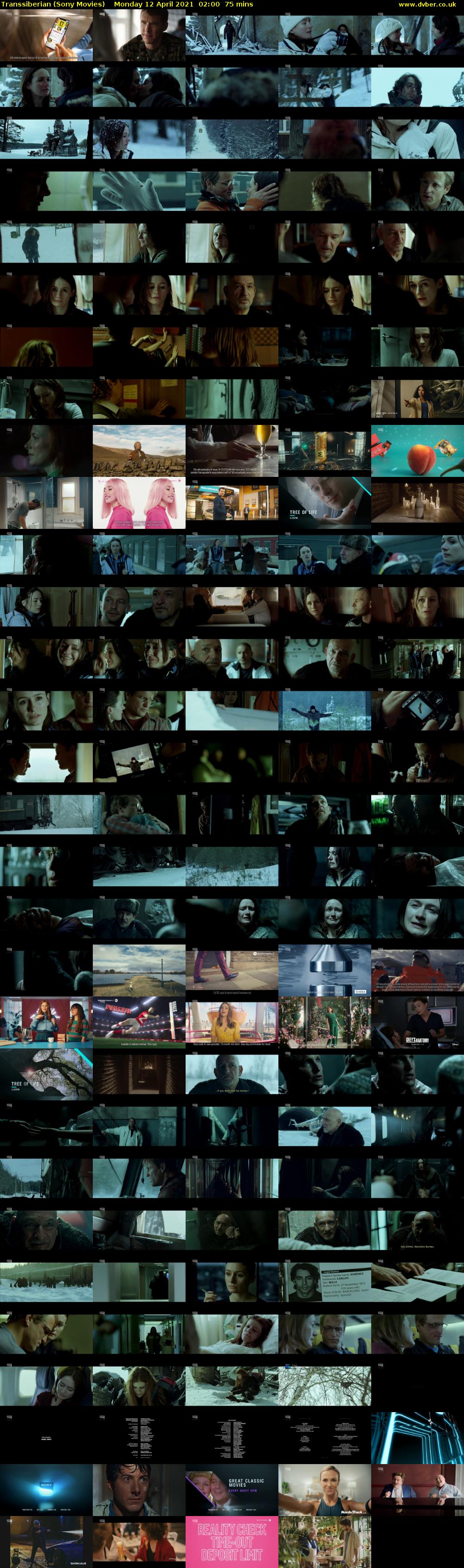 Transsiberian (Sony Movies) Monday 12 April 2021 02:00 - 03:15