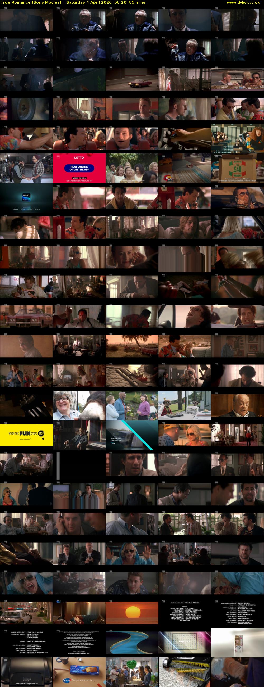 True Romance (Sony Movies) Saturday 4 April 2020 00:20 - 01:45